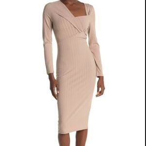 Nwt ASTR THE LABEL Ribbed Long Sleeve Dress